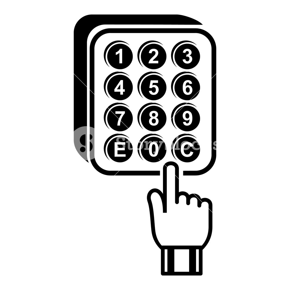 1000x1000 Digital Lock Icon Simple Illustration Of Digital Lock Vector Icon