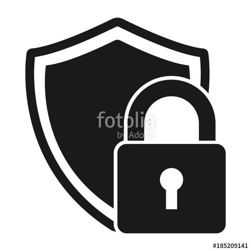 500x500 Secure Protection Abstract Logo Vector Shield Lock Icon Stock
