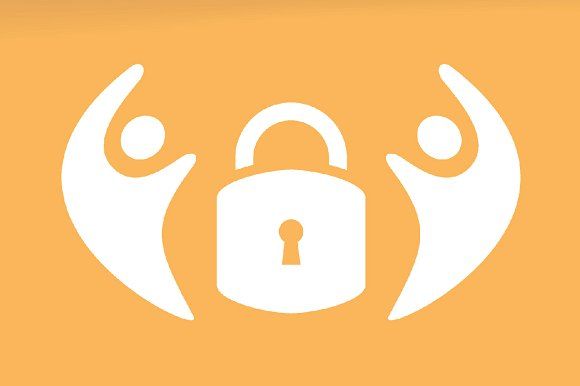 580x386 Vector Lock And People Logo Combination Safe And Family Symbol