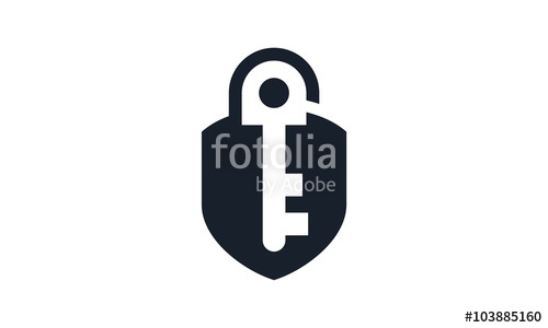 500x300 Security Lock Logo Negative Space Stock Image And Royalty Free