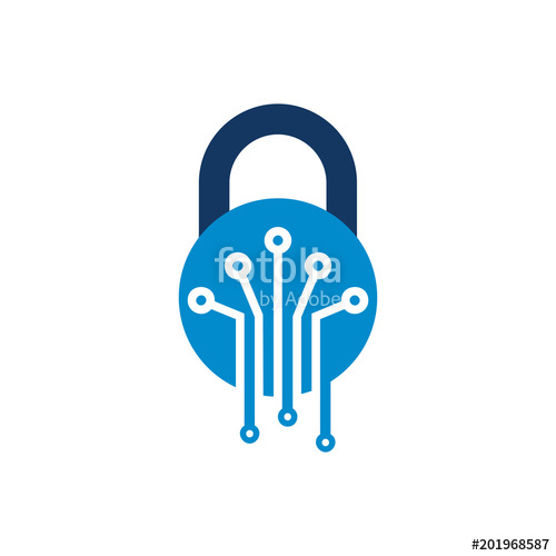 500x500 Digital Lock Logo Icon Design Stock Image And Royalty Free Vector
