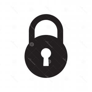 300x300 Lock Vector Icon Illustration White Background Image Wallkeeper