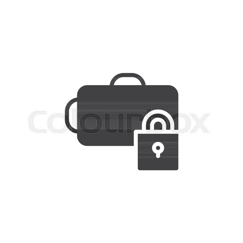 800x800 Luggage Lock Vector Icon Filled Flat Stock Vector Colourbox