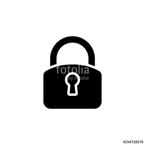 500x500 Lock Icon Vector Lock Vector Design Sign Design Flat Style