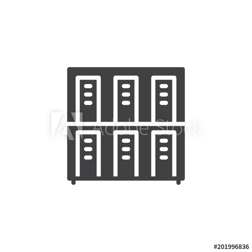 500x500 Locker Vector Icon Filled Flat Sign For Mobile Concept And Web