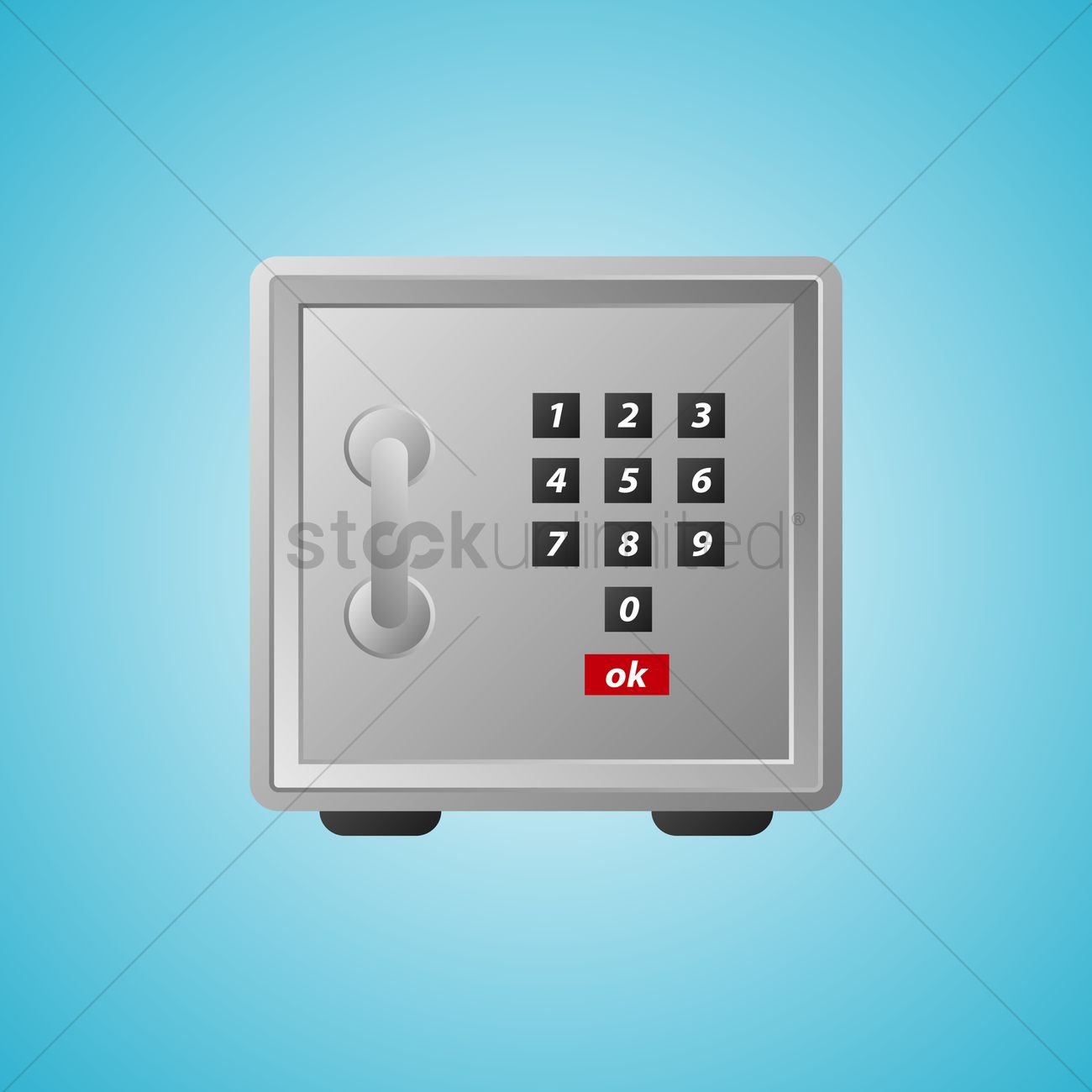 1300x1300 Free Bank Locker Vector Image