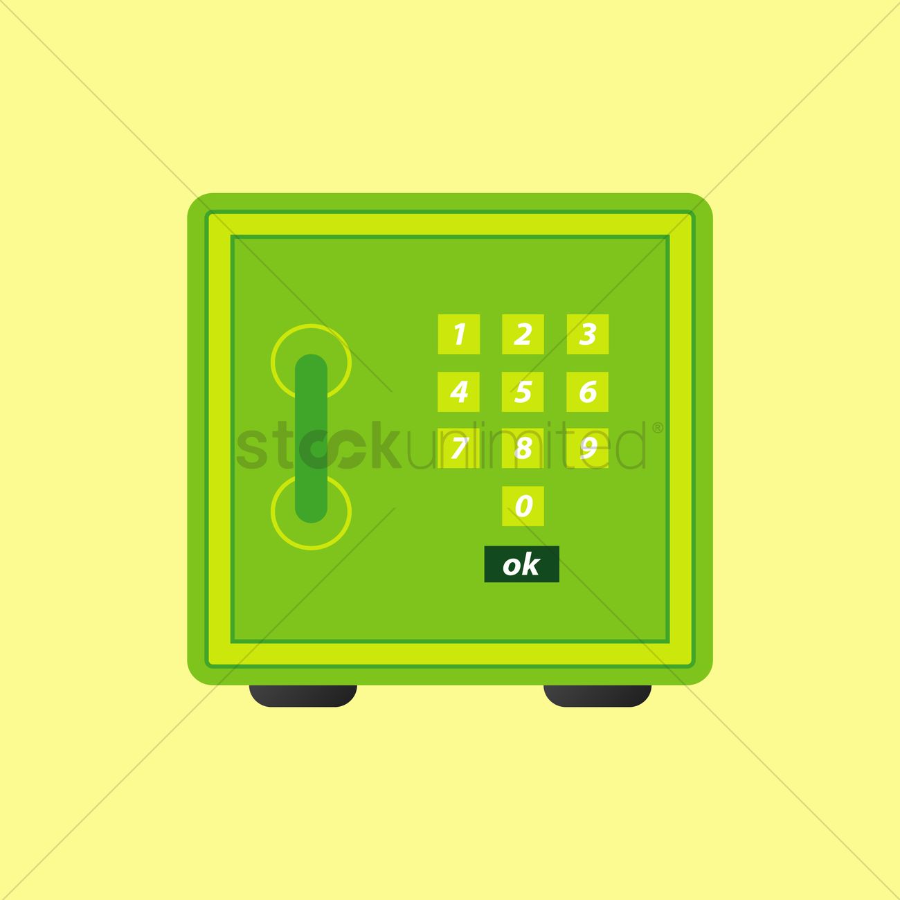 1300x1300 Free Bank Locker Vector Image