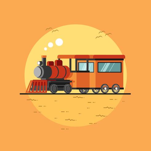 Orange Locomotive Vector 490x490 Orange Locomotive Vector