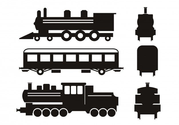 Train Silhouettes Set Free Vector Knk Vervoer Train 626x438 Train Silhouettes Set Free Vector Knk Vervoer Train