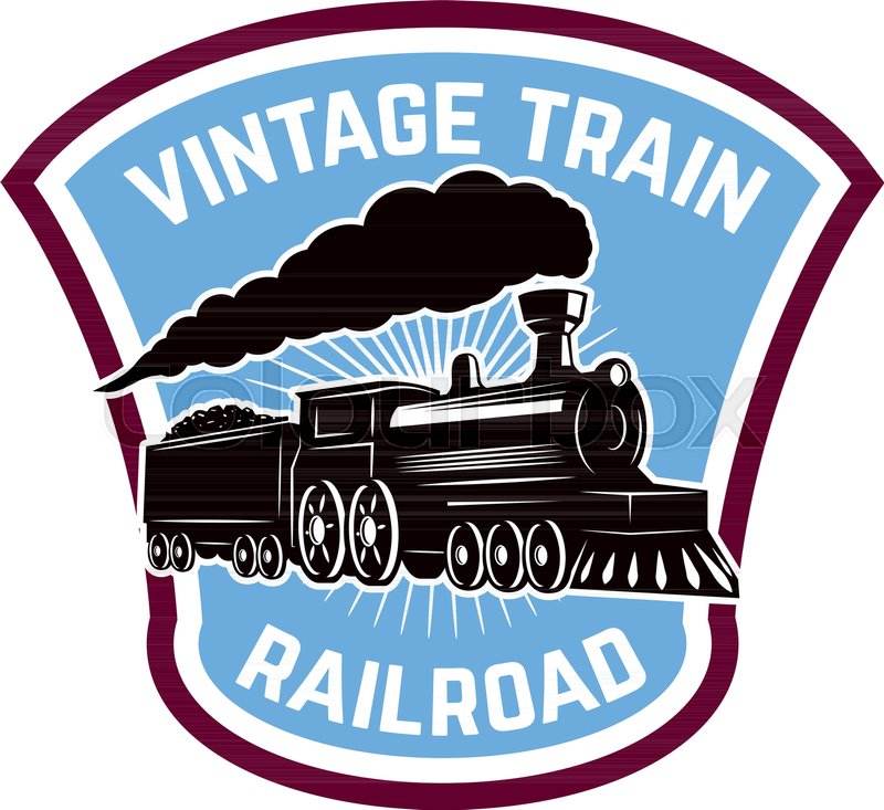 Vintage Train Emblem Template With Stock Vector Colourbox 800x733 Vintage Train Emblem Template With Stock Vector Colourbox