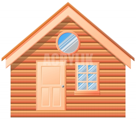 Log Cabin Vector Icon 540x471 Log Cabin Vector Icon