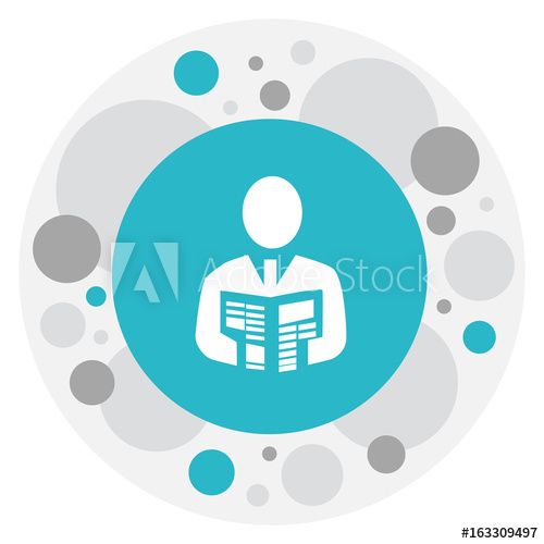 500x500 Vector Illustration Of Logical Symbol On Work Man Icon Premium