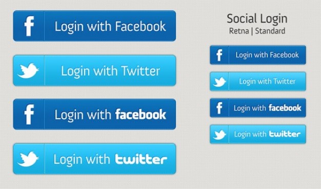 Login With Facebook Button Vector