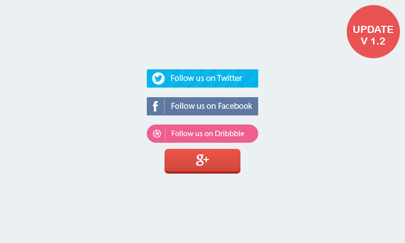 800x480 Free Download Social Media Vector Buttons