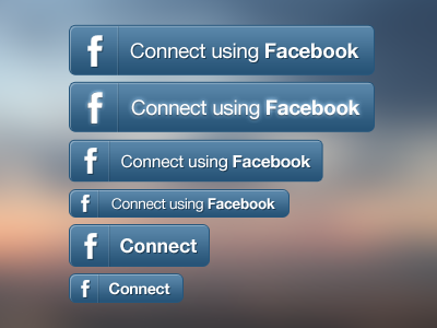 400x300 Free Facebook Connect Button Set Files, Vectors Graphics