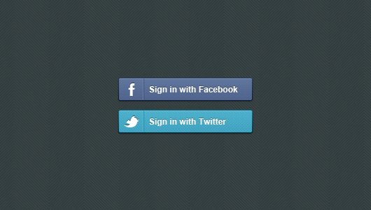530x300 Sign In With Facebook Twitter Buttons