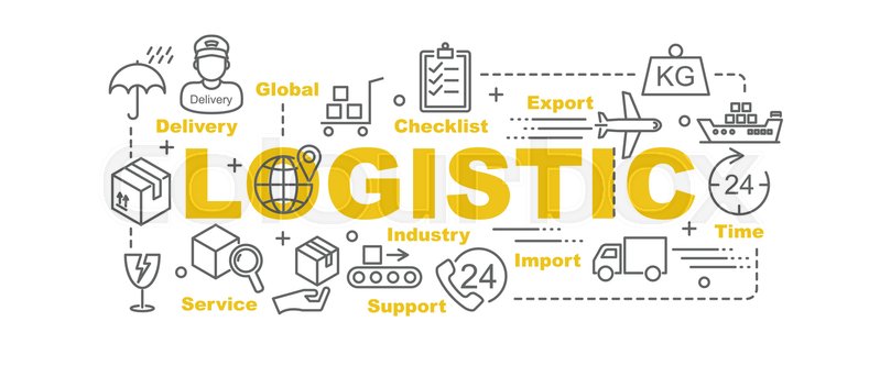 799x333 Logistic Vector Banner Design Concept, Stock Vector Colourbox