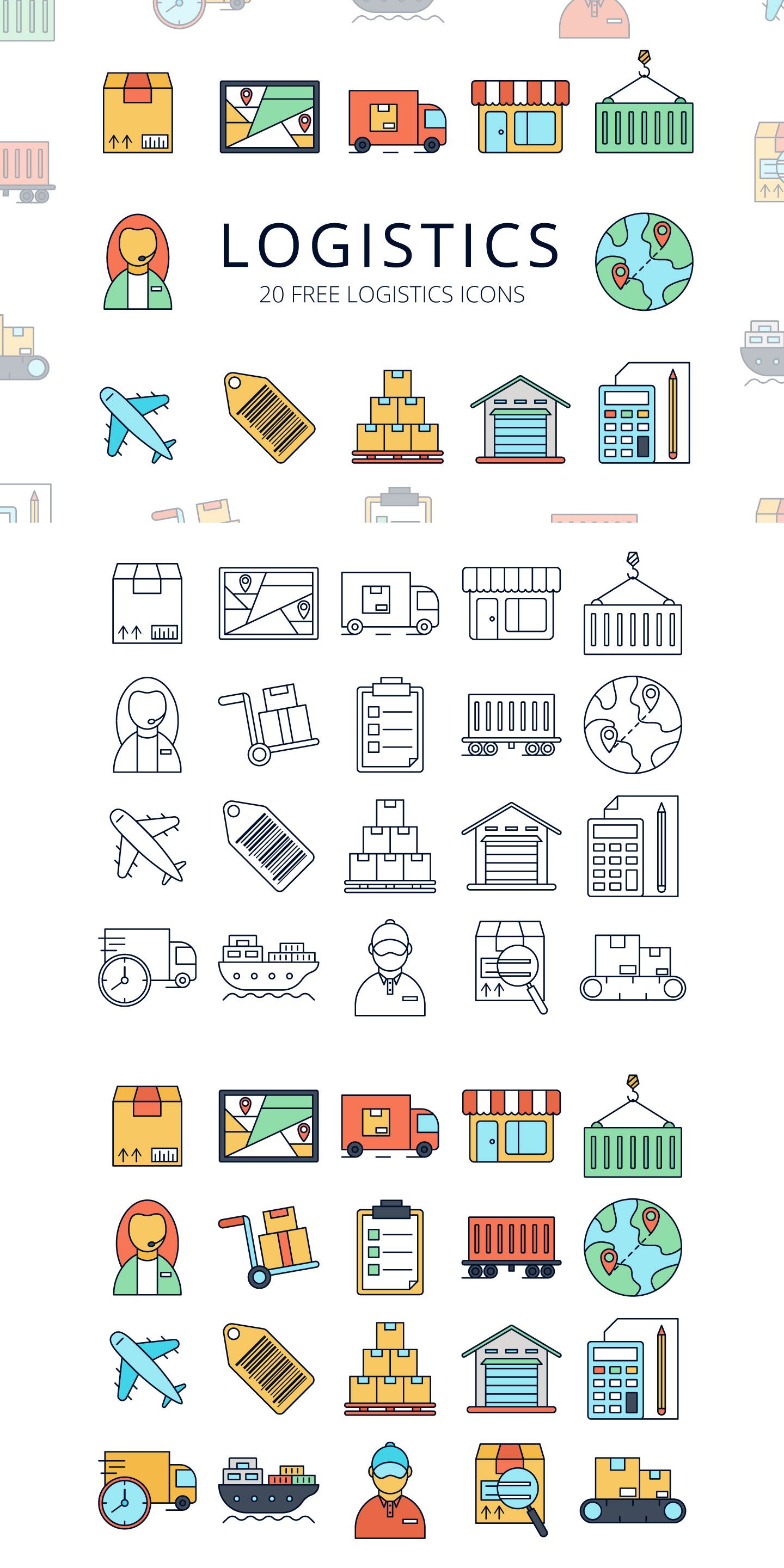 1440x2880 Logistics Vector Free Icon Set Is A Useful Thematic Set Free
