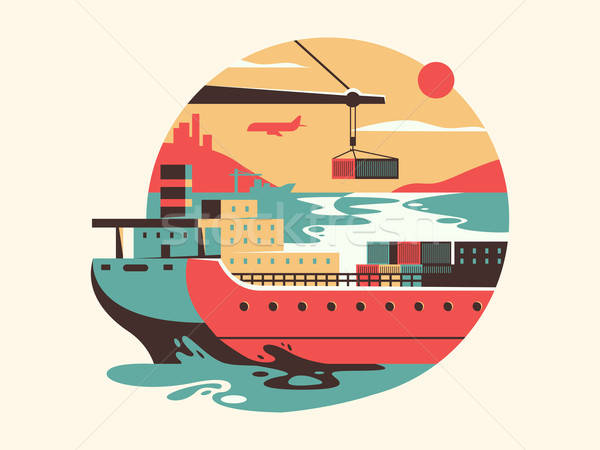 600x450 Maritime Transport Logistics Vector Illustration Jossdiim