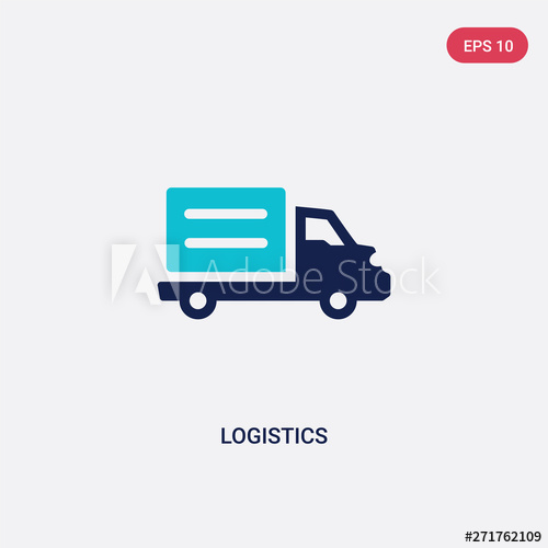 500x500 Two Color Logistics Vector Icon From Delivery And Logistic Concept