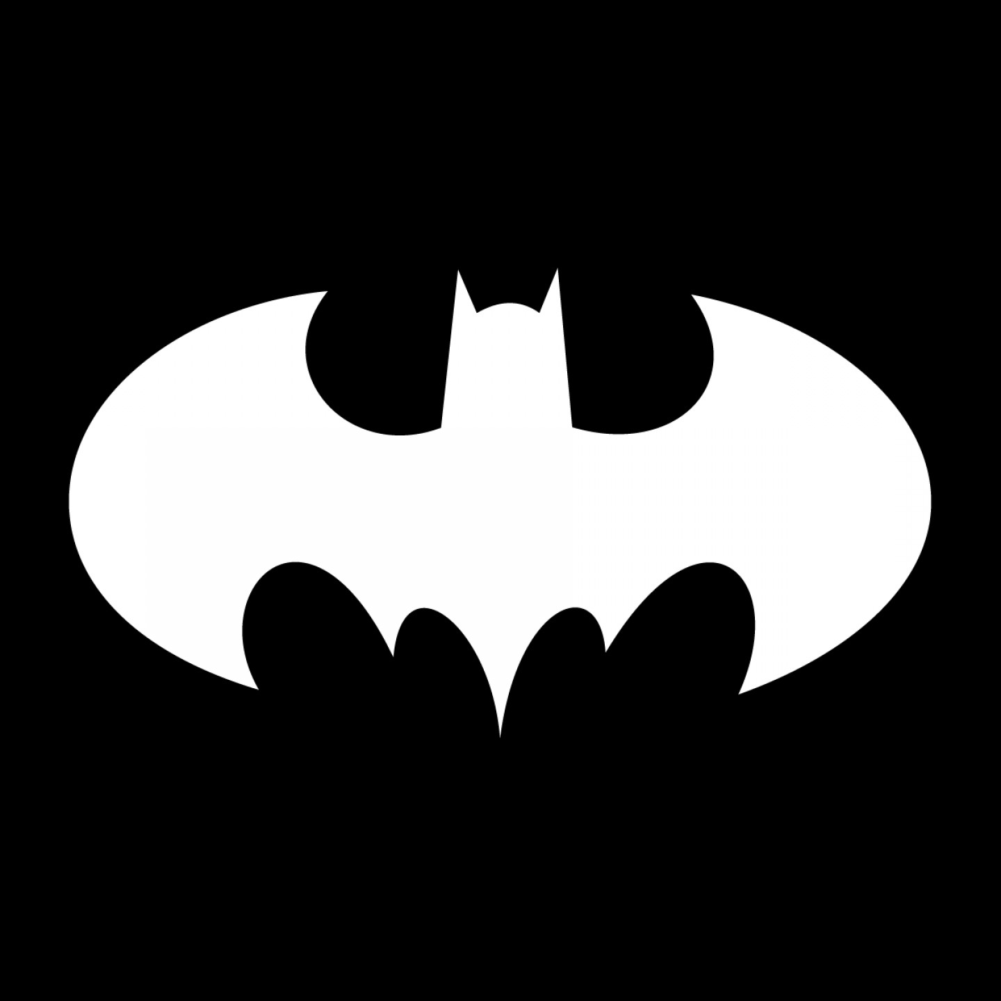 1440x1440 Batman Bat Signal Logo Black Vector Symbol Handandbeak