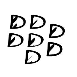 Blackberry Sketched Social Logo Outline Vector Logo Icons 256x256 Blackberry Sketched Social Logo Outline Vector Logo Icons