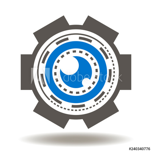 Eye Cyber Gear Icon Vector Big Brother Illustration 500x500 Eye Cyber Gear Icon Vector Big Brother Illustration