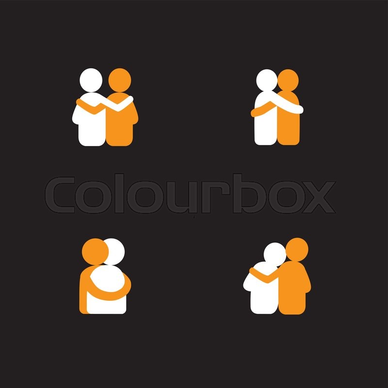 Set Of Logo Designs Of Friends Hugging Stock Vector Colourbox 800x800 Set Of Logo Designs Of Friends Hugging Stock Vector Colourbox