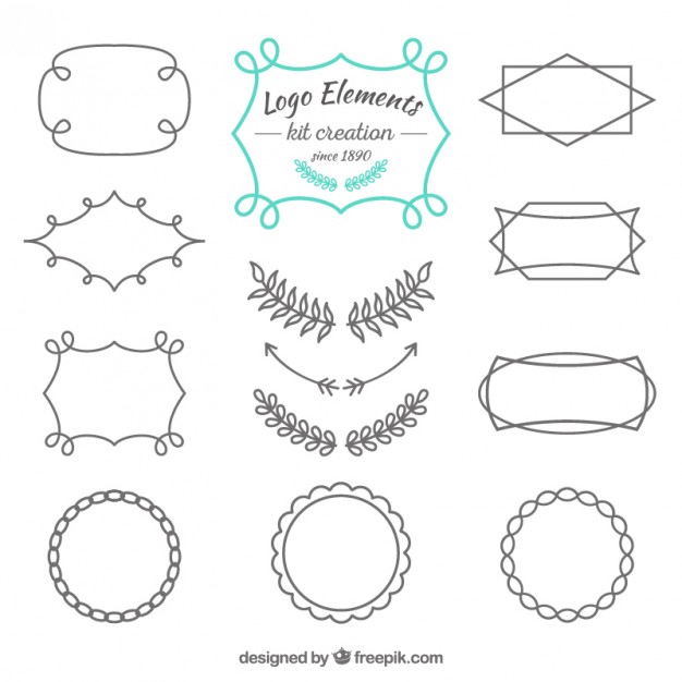 626x626 Sketches Logo Elements Vector Premium Download