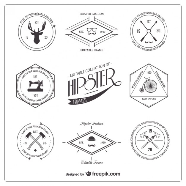Hipster Frames Vector Free Download 626x626 Hipster Frames Vector Free Download