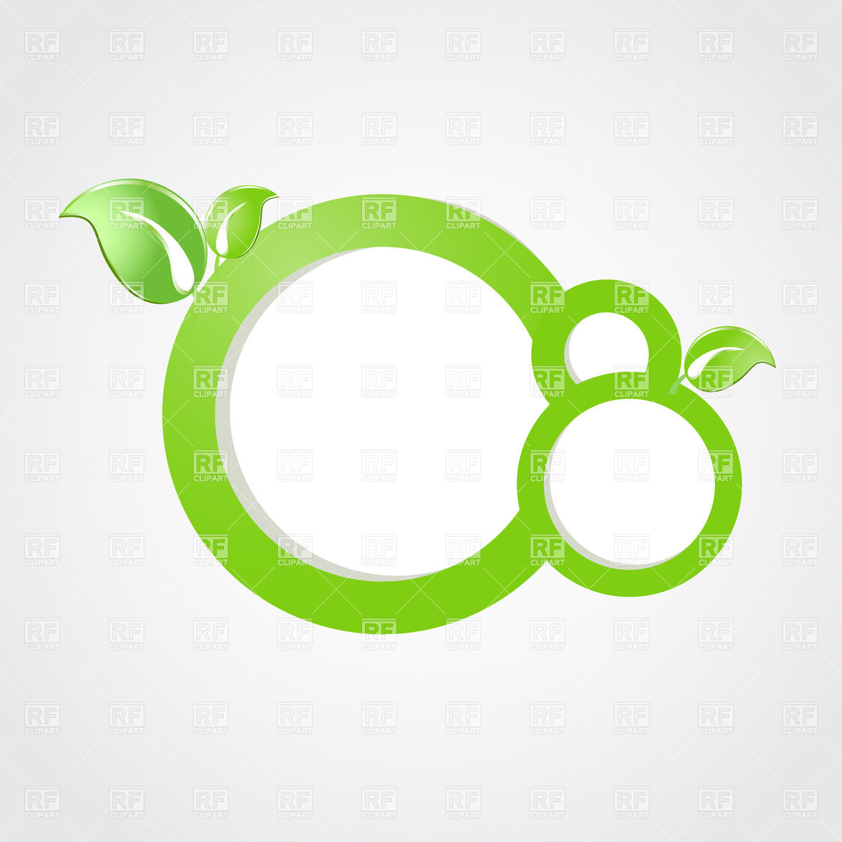 Round Green Triple Frame Decorated With Leafs Vector Image 1200x1200 Round Green Triple Frame Decorated With Leafs Vector Image