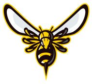 190x172 Stylized Powerful Hornet Mascot All Colors Are Separated