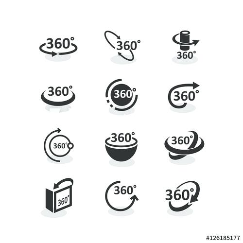 500x500 Vector Math Rotation Arrows Vector Illustration Navigation