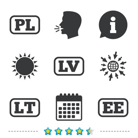 Language Icons Pl, Lv, Lt And Ee Translation Symbols Poland 450x450 Language Icons Pl, Lv, Lt And Ee Translation Symbols Poland
