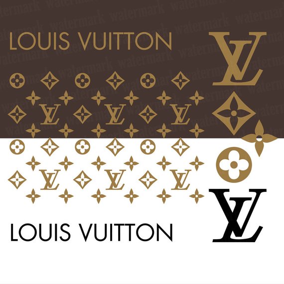 Bitcoin Seamless Pattern Louis Vuitton Supreme Style. Vector