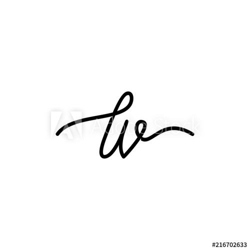 Lv Signature Initial Letter Logo Vector Monoline Line 500x500 Lv Signature Initial Letter Logo Vector Monoline Line