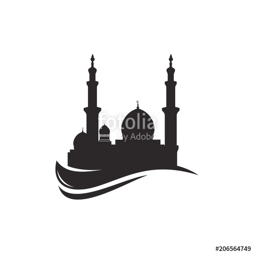 Mosque Silhouette Icon Logo Template, Mosque Icon Vector 500x500 Mosque Silhouette Icon Logo Template, Mosque Icon Vector