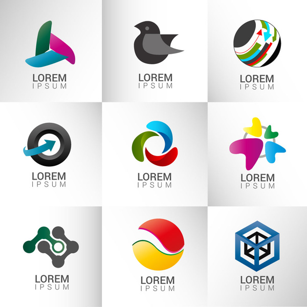 Logo Design Elements Illustration With Abstract Shapes Free Vector 600x600 Logo Design Elements Illustration With Abstract Shapes Free Vector