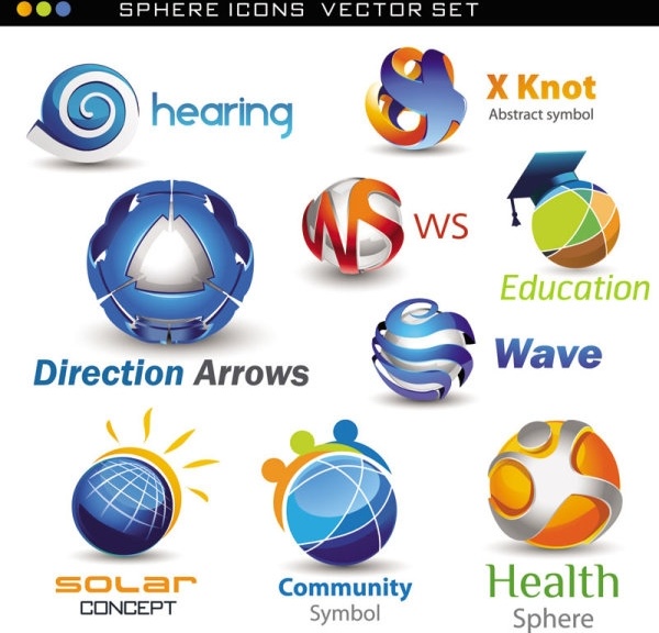 Exquisite Threedimensional Logo Set Vector Free Vector 600x576 Exquisite Threedimensional Logo Set Vector Free Vector