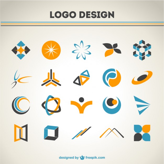 Orange And Blue Logos Set Vector Free Download 626x626 Orange And Blue Logos Set Vector Free Download