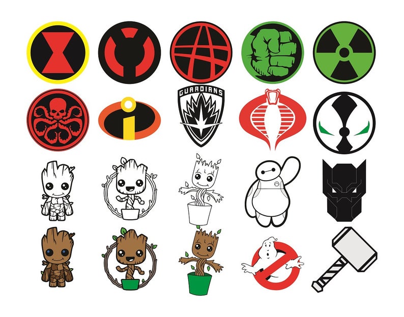 794x623 Superhero Logos Vector Superhero Superhero Clipart Etsy