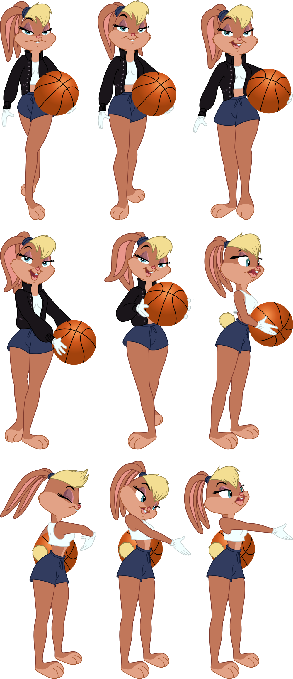 1000x2313 Lola Bunny Vectors Set