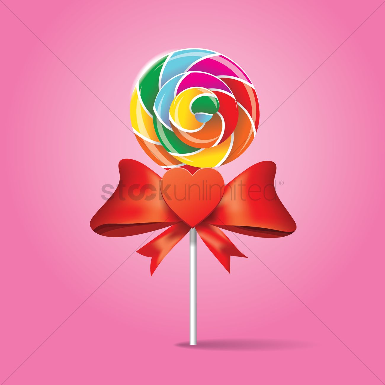 1300x1300 Rainbow Lollipop Vector Image