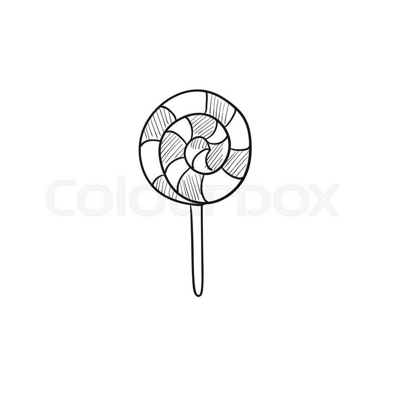 800x800 Spiral Lollipop Vector Sketch Icon Stock Vector Colourbox