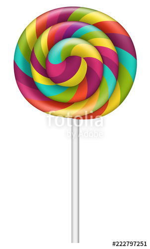 302x500 Colorful Lollipop Icon Realistic Illustration Of Colorful