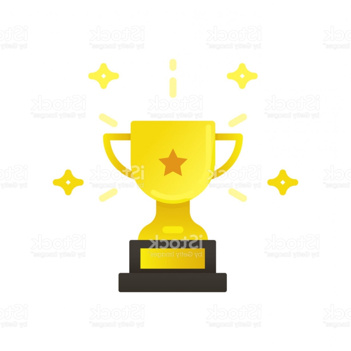 1228x1228 Trophy Vector Icon Illustration With Sparks And Stars Gm Soidergi