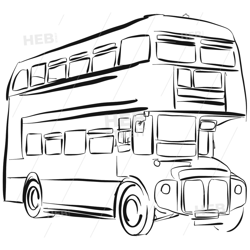 London Bus Vector Drawing Hebstreits Sketches 1000x1000 London Bus Vector Drawing Hebstreits Sketches
