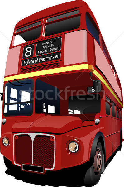 London Double Decker Red Bus Vector Illustration Vector 398x600 London Double Decker Red Bus Vector Illustration Vector