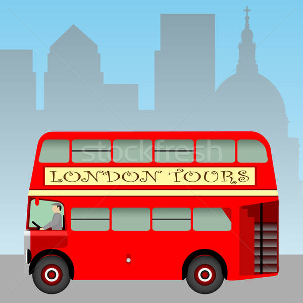 Red London Bus Vector Illustration Binkski 600x600 Red London Bus Vector Illustration Binkski