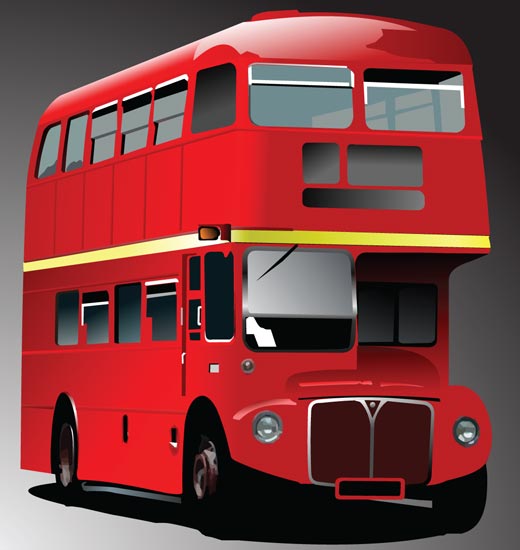 Red London Buses Vectors 520x550 Red London Buses Vectors